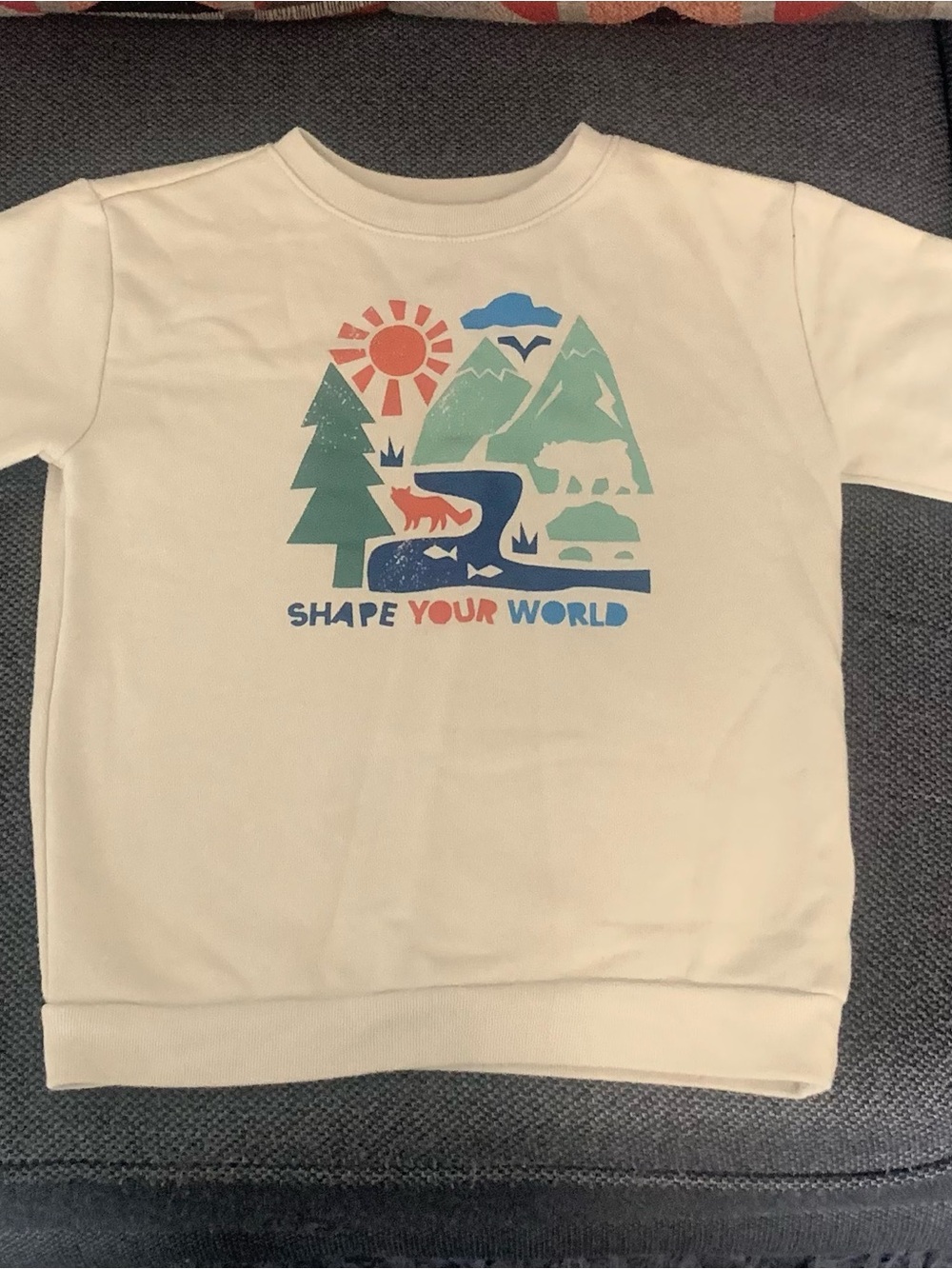 Garanimals Cream Sweatshirt with Colorful Nature Graphic